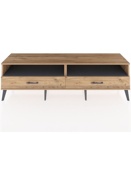 Hyperion Tv Ünitesi 2 Raflı 2 Çekmeceli 176X44X51 Çam-Antrasit/çam