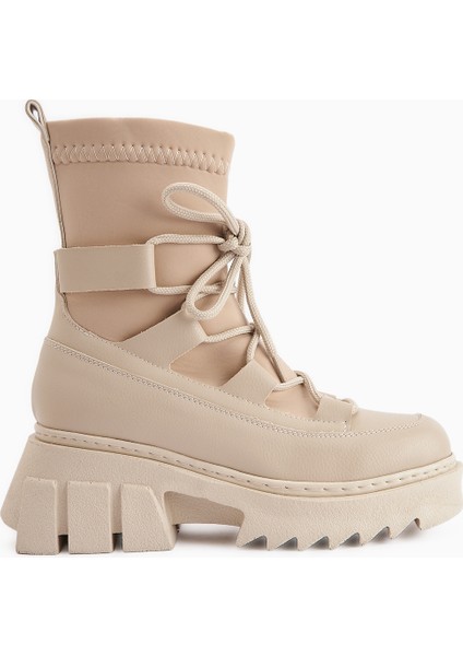 Casey Bej Kalın Tabanlı Bağcıklı Kadın Bot