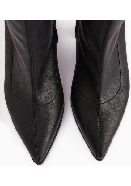 Susy Siyah Kalın Topuklu Streç Kadın Bot fırsatları