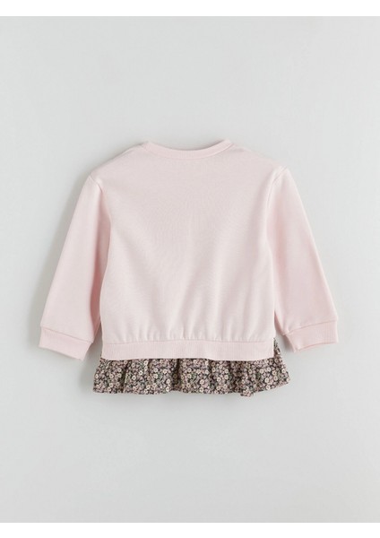 Lcw Kids Pembe Çiçek Nakışlı Kız Çocuk Sweatshirt ve Pantolon 2'li indirimleri