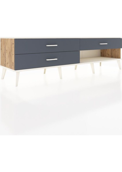 Hyperion Tv Ünitesi 3 Çekmeceli 176X44X51 Çam-Aytaşı/antrasit fiyatları