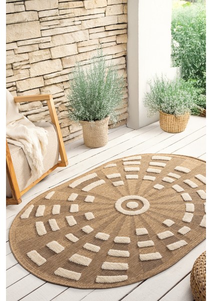 Marakeş Kahve Oval Halı Salon Oturma Odası Çocuk Odası Yatak Odası Halısı 677O fiyatları