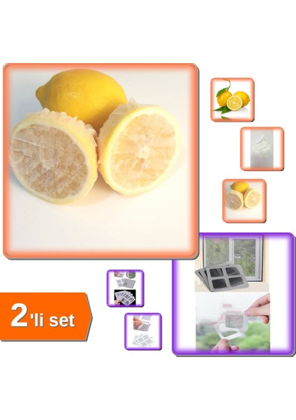 Ev Tipi 50 Adet Limon Bonesi + 15 Adet Sinekliği Onarım Bandı 2'li Set 7R3B5L