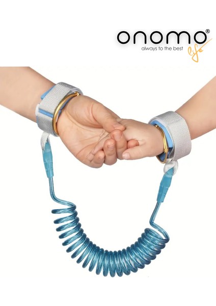 Life Mavi Çocuk Bebek Kaybolma Önleyici Yürüyüş Emniyet Kemeri Anne Bileklik Kelepçes Güvenlik Bilekliği