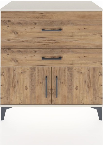 Hyperion Şifonyer Tek Raflı 2 Çekmeceli 2 Kapaklı 88X44X96 Aytaşı-Çam