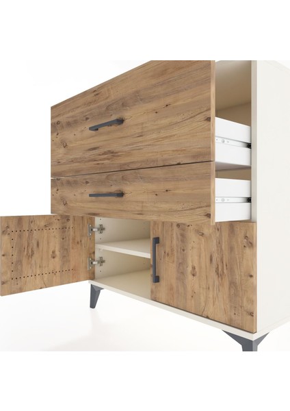 Hyperion Şifonyer Tek Raflı 2 Çekmeceli 2 Kapaklı 88X44X96 Aytaşı-Çam indirimleri