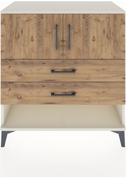 Hyperion Şifonyer 2 Raflı 2 Çekmeceli 2 Kapaklı 88X44X96 Aytaşı-Çam