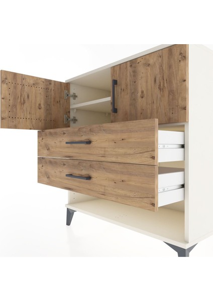 Hyperion Şifonyer 2 Raflı 2 Çekmeceli 2 Kapaklı 88X44X96 Aytaşı-Çam indirimleri