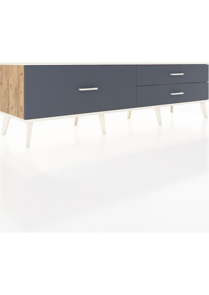 Hyperion Tv Ünitesi 3 Çekmeceli 176X44X51 Çam-Aytaşı/antrasit fiyatları