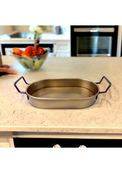 32CM Kaplama Lüks Galvaniz Metal Oval Tepsi Zarafet ve Dayanıklılığı Buluşturuyor fiyatları