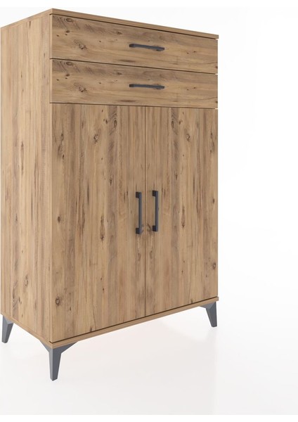 Hyperion Dolap 2 Raflı 2 Çekmeceli 2 Kapaklı 88X44X134 Çam-Çam fiyatları