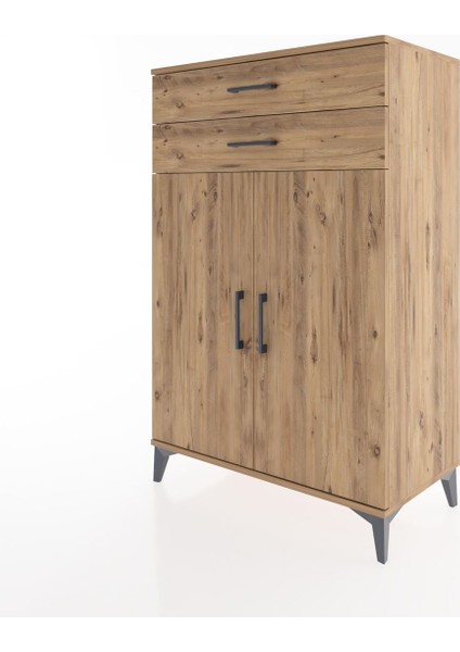 Hyperion Dolap 2 Raflı 2 Çekmeceli 2 Kapaklı 88X44X134 Çam-Çam modelleri