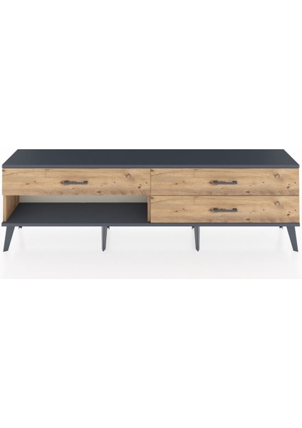 Arges Tv Ünitesi 3 Çekmeceli 176X30X51 Çam-Antrasit/çam