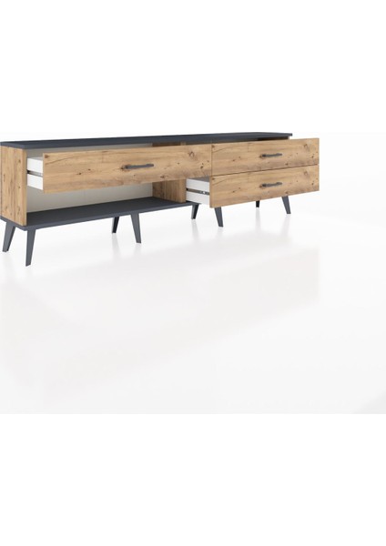 Arges Tv Ünitesi 3 Çekmeceli 176X30X51 Çam-Antrasit/çam indirimleri