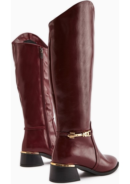 Kamilla Bordo Tokalı Kadın Çizme indirimleri