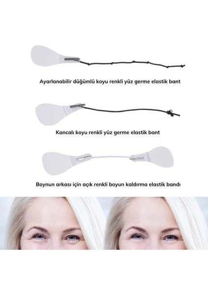 Yüz Kaş Ve Boyun Gerdirme Bant Seti (10 Adet) modelleri
