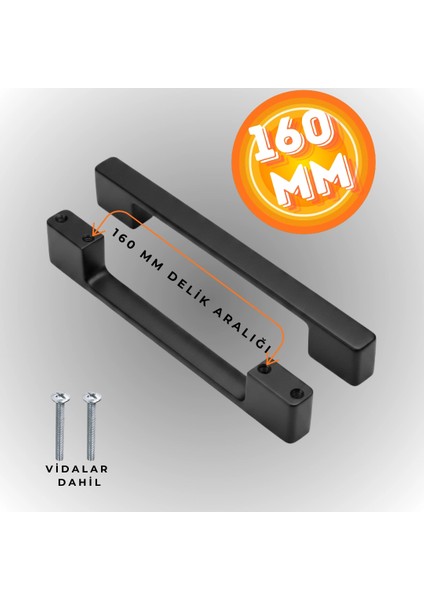 Köprü Kulp Dolap Çekmece Kulbu Metal Kulp 160 mm