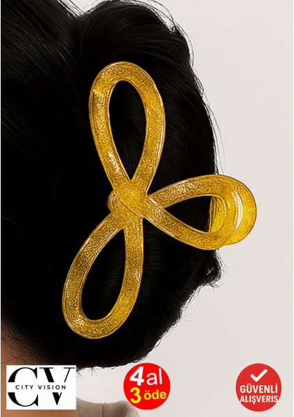 Simli Hardal Renk Kurdele Model Mandal Toka 11 cm - Şık ve Dayanıklı