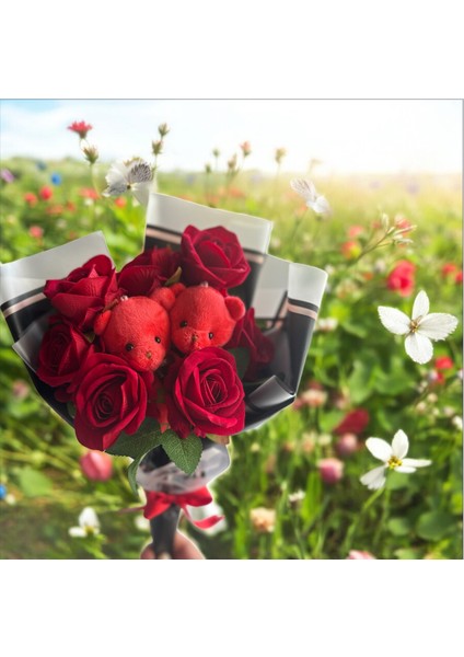 Sevgiliye , Kız Arkadaşa Eşinize , Arkadaşınıza , Hediye Buketi Ayıcklı