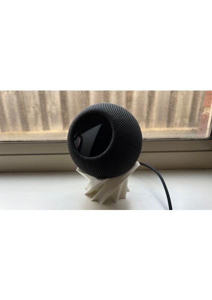 Apple Homepod Mini Sanatsal Spiral Stand Tutucu - Özel Tasarım Dekoratif Masaüstü Altlık