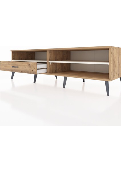 Kronos Tv Ünitesi 2 Raflı Tek Çekmeceli 176X59X51 Çam-Aytaşı/çam fırsatları