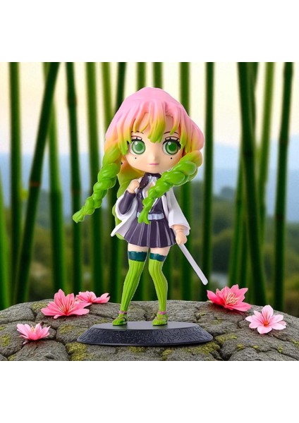 Demon Slayer Kimetsu No Yaiba Mitsuri Kanroji Anime Karakter Figür Oyuncak Koleksiyonluk Biblo 15 cm