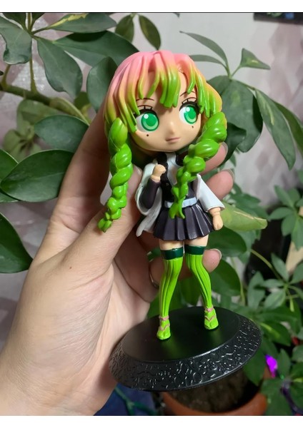Demon Slayer Kimetsu No Yaiba Mitsuri Kanroji Anime Karakter Figür Oyuncak Koleksiyonluk Biblo 15 cm modelleri
