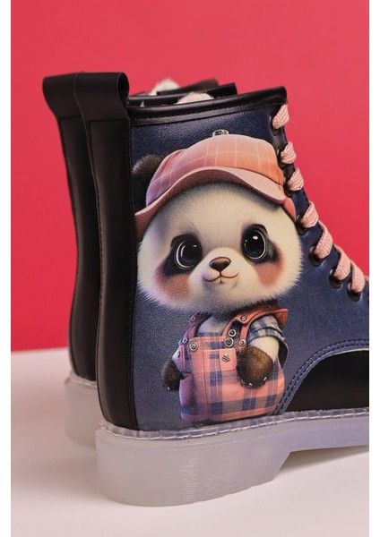 Dordie Siyah Çizgi Karakter Baskılı Bağcıklı Çocuk Bot fırsatları