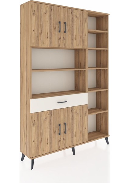 Arges Dolap 10 Raflı Tek Çekmeceli 4 Kapaklı 132X30X195 Çam-Çam/aytaşı fiyatları