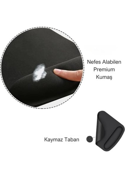 Bilek Destekli Mouse Pad Ergonomik Kaymaz Taban Mouse Pad, Bilek Koruyucu Tasarım Siyah modelleri