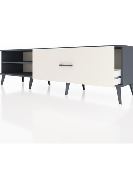 Hyperion Tv Ünitesi Tek Raflı Tek Çekmeceli 176X44X51 Antrasit-Antrasit/aytaşı fırsatları