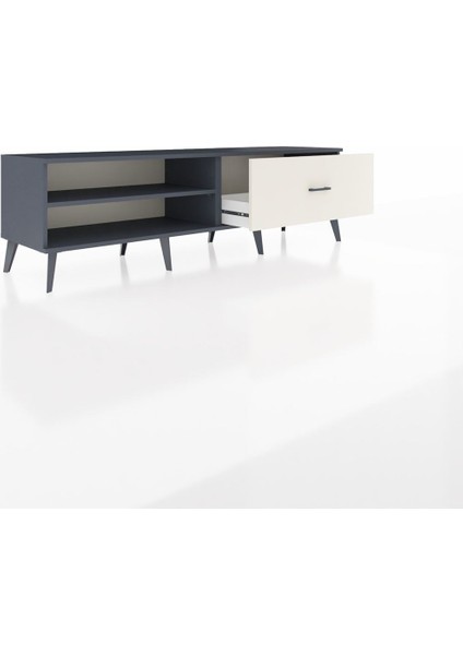 Hyperion Tv Ünitesi Tek Raflı Tek Çekmeceli 176X44X51 Antrasit-Antrasit/aytaşı indirimleri