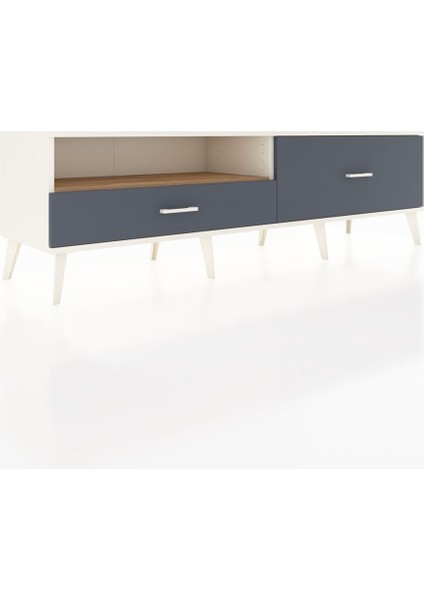 Hyperion Tv Ünitesi Tek Raflı 2 Çekmeceli 176X44X51 Aytaşı-Çam/antrasit fiyatları
