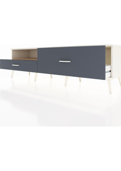 Hyperion Tv Ünitesi Tek Raflı 2 Çekmeceli 176X44X51 Aytaşı-Çam/antrasit fırsatları