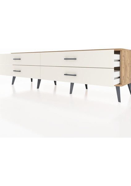 Hyperion Tv Ünitesi 4 Çekmeceli 176X44X51 Çam-Çam/aytaşı fırsatları