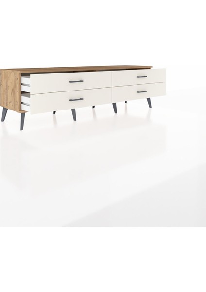 Hyperion Tv Ünitesi 4 Çekmeceli 176X44X51 Çam-Çam/aytaşı indirimleri