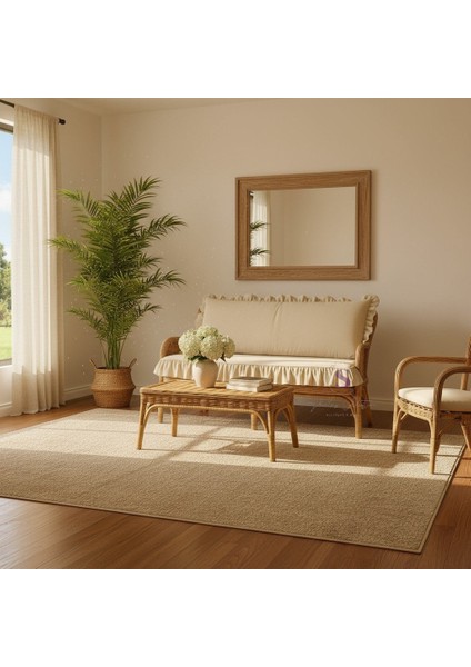 El Yapımı Buldan Yıkanmıs Keten 4 Tarafı Fırfırlı Bank Minderi 110X50X5CM