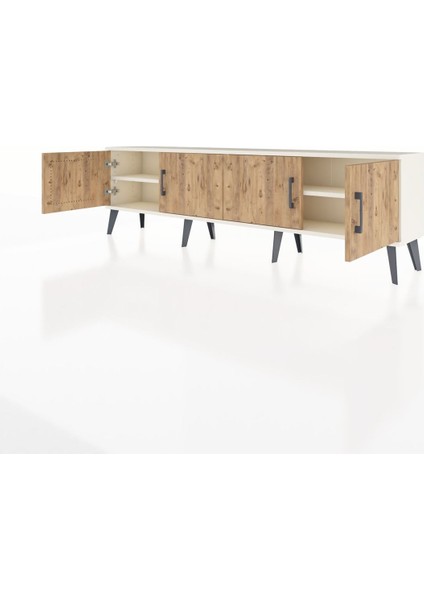 Arges Tv Ünitesi 2 Raflı 4 Kapaklı 176X30X51 Aytaşı-Çam/aytaşı modelleri