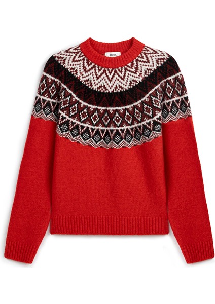 Jakarlı Taş Aksesuarlı Kazak IW6250050547034