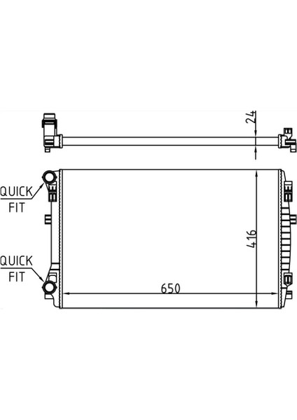 RADYATÖR GOLF 7-A3 1.2-1.4-1.6TDİ 2012 MEK 650X395X23 MT 5Q0121251EM
