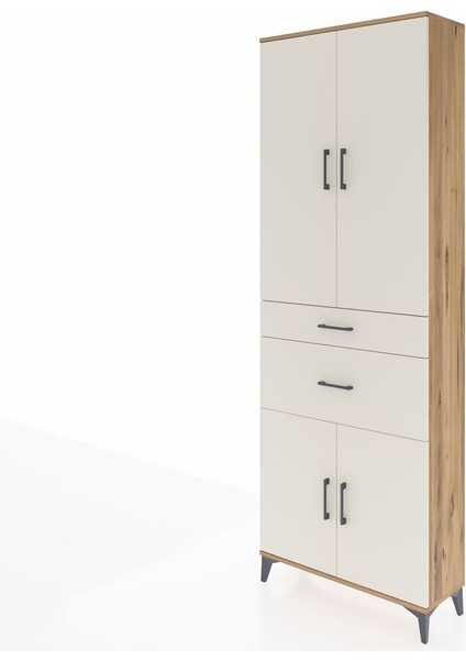 Arges Dolap 4 Raflı 2 Çekmeceli 4 Kapaklı 88X30X243 Çam-Aytaşı modelleri