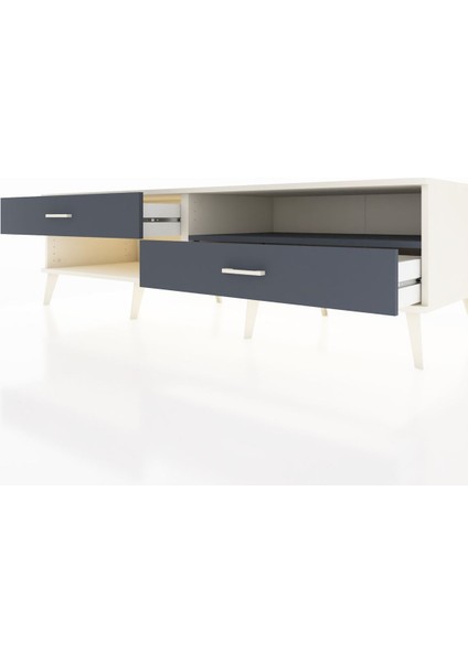 Kronos Tv Ünitesi Tek Raflı 2 Çekmeceli 176X59X51 Aytaşı-Antrasit/antrasit fırsatları