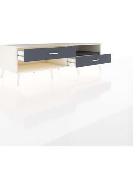 Kronos Tv Ünitesi Tek Raflı 2 Çekmeceli 176X59X51 Aytaşı-Antrasit/antrasit indirimleri