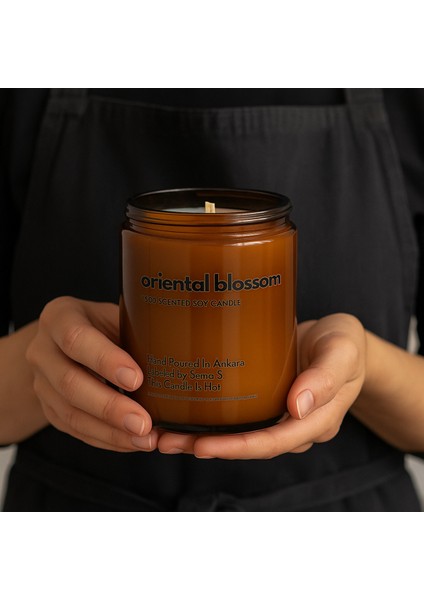 : Oriental Blossom : Amber Cam Kavanozda : Kokulu Soya Mum (Pudra, Papatya, Sandal Ağacı, Lavanta) modelleri