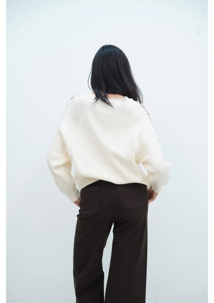 Kollar Düğmeli Bisiklet Yaka Kazak fırsatları