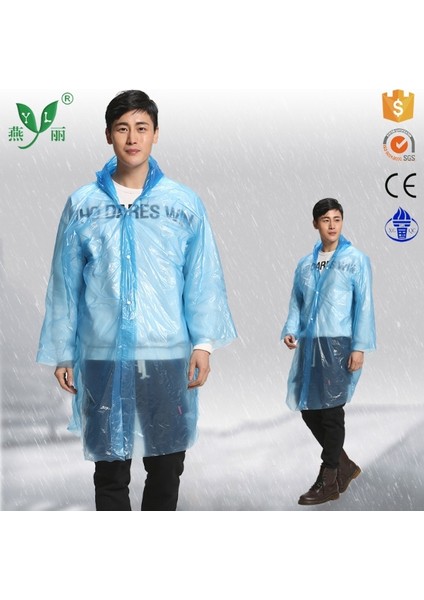 İnce Şeffaf Yağmurluk