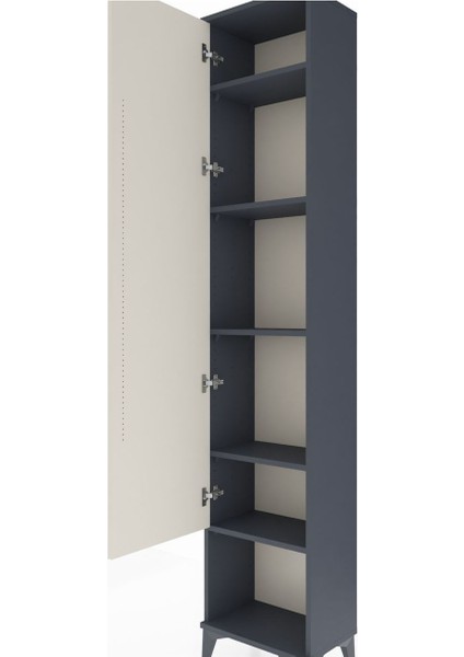 Arges Dolap 5 Raflı Tek Kapaklı 44X30X221 Antrasit-Aytaşı indirimleri