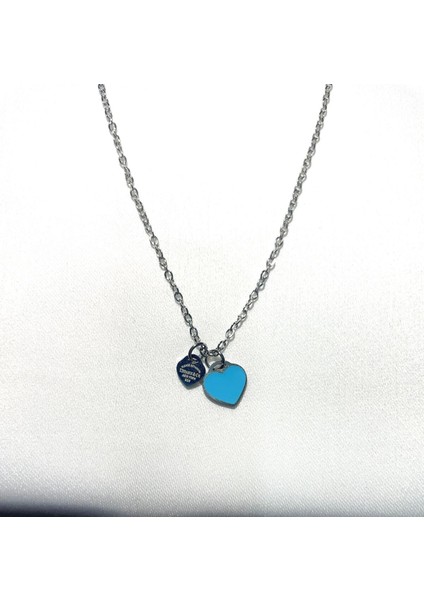 Mavi Kalpli Çelik Kolye fiyatları