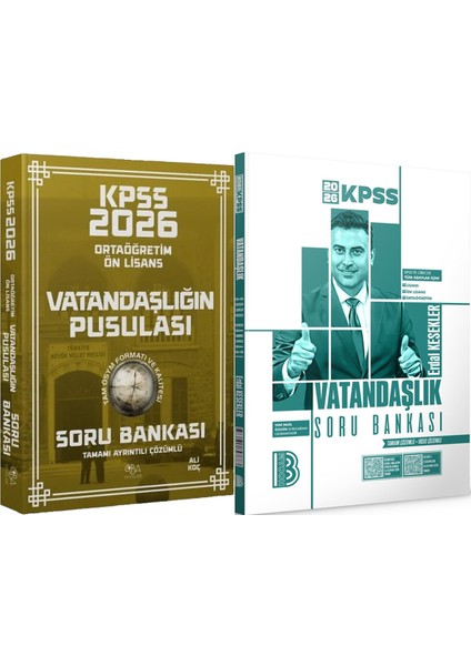 2026 Kpss Ortaöğretim Ön Lisans Vatandaşlığın Pusulası Soru Bankası - 2026 Kpss Vatandaşlık Çözümlü Soru