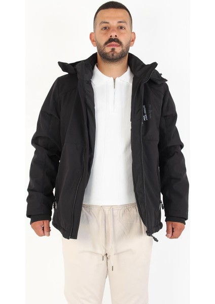 1030 Kapşonlu Softshell Mont